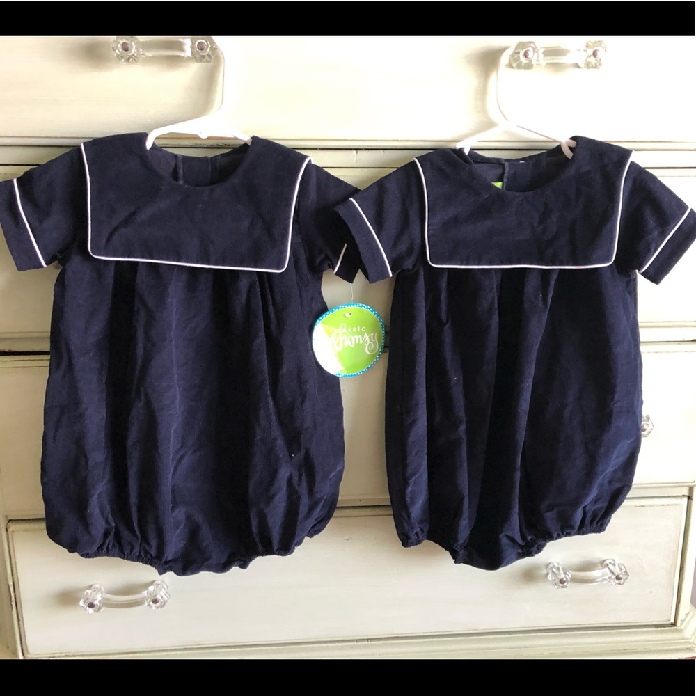 Boys Navy Corduroy Bubble